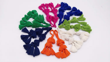 Dark Green Tassels, Cotton Tassels, Bohemian